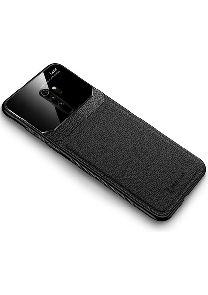 Xiaomi Redmi Note 8 Pro Kılıf Zebana Lens Deri Kılıf Siyah