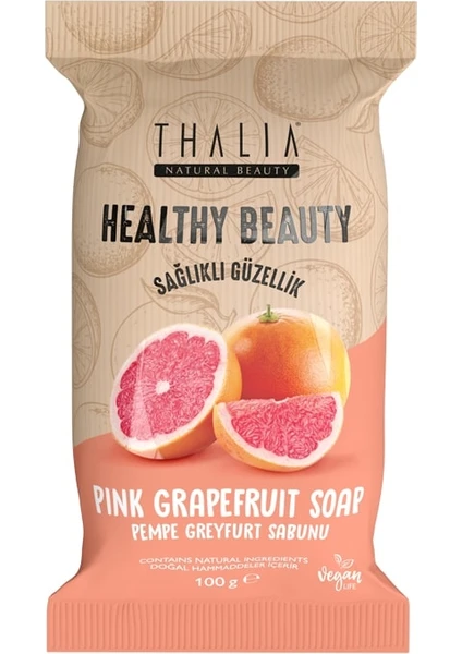 Healthy&Beauty Pembe Greyfurt Özlü Doğal Katı Sabun - 100 gr