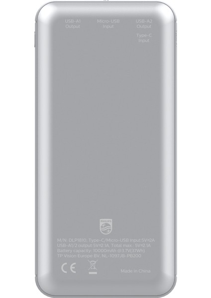 Powerbank Ultra Compact 10000 Mah Dlp Seri DLP1810NV/62 Taşınabilir Çift USB Çıkışı Şarj Cihazı fırsatları