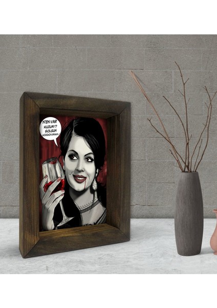 Gift Dekoratif Doğal Masif Ahşap Çerçeve 15 x 20 cm-38