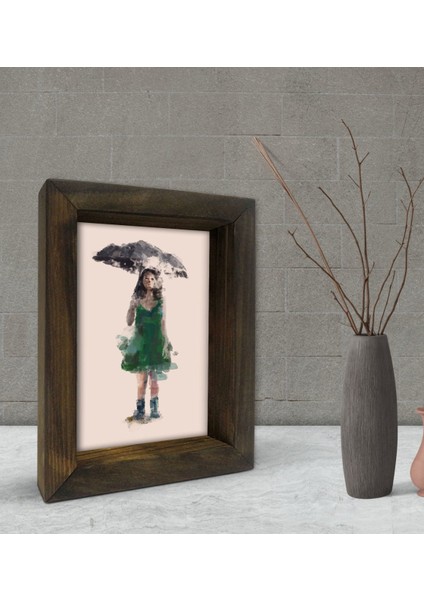Gift Dekoratif Doğal Masif Ahşap Çerçeve 15 x 20 cm-21