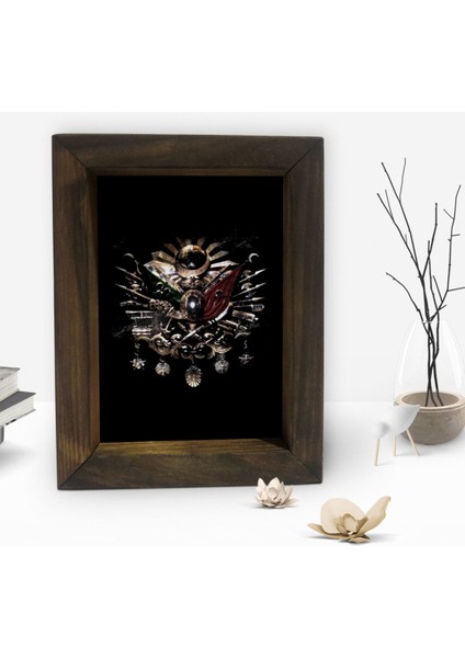 Gift Osmanlı Arması Tasarımlı Dekoratif Doğal Masif Ahşap Çerçeve 15 x 20 cm-3 fiyatları