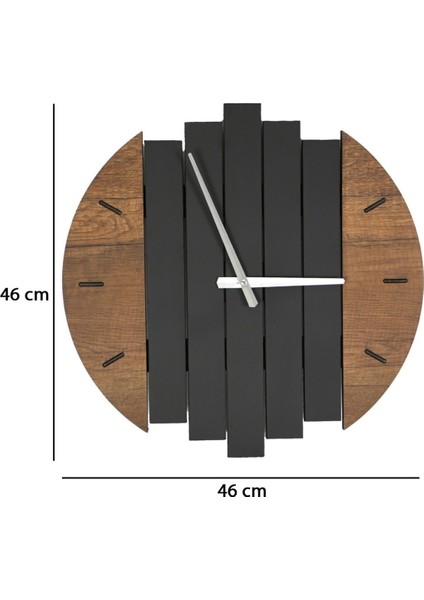 Dekoratif, Büyük Boy, Lüx Ahşap Duvar Saati