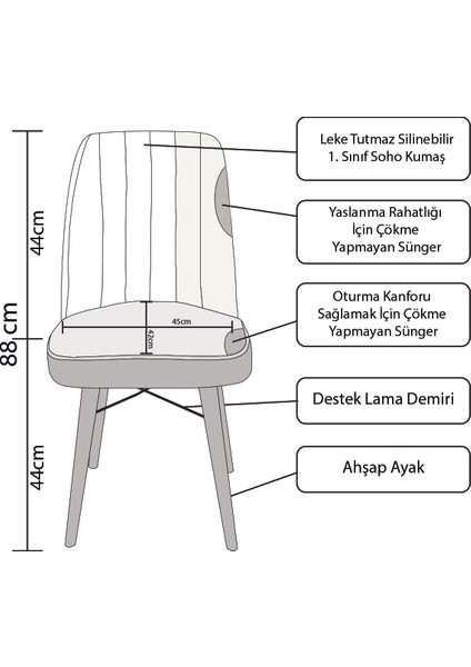 Berlin Kare Gold Sandalye - Sarı