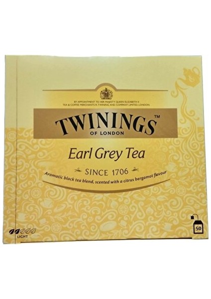 English Breakfast 50'li Poşet Çay & Twinings Earl Grey 50'li Poşet Çay