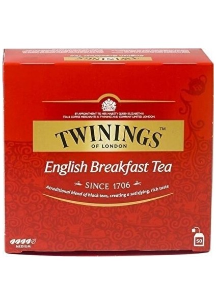 English Breakfast 50'li Poşet Çay & Twinings Earl Grey 50'li Poşet Çay