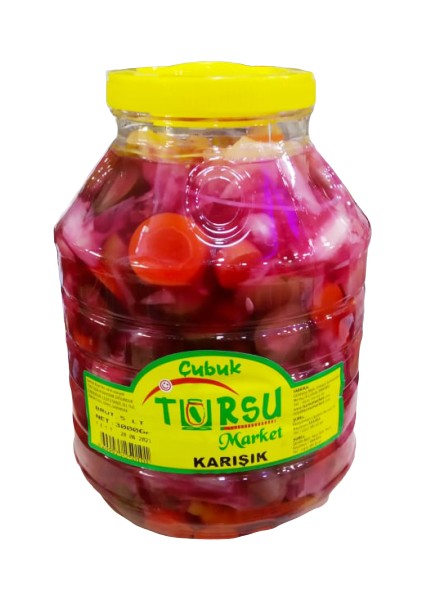 Hakiki Çubuk Özel Kırmızı Pancar Sulu Karışık Turşu 5 Lt