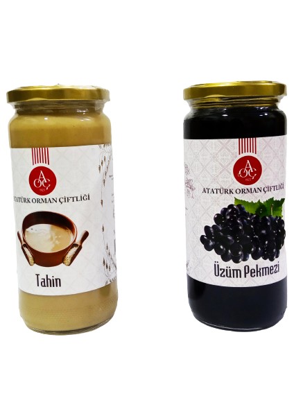Susam Tahin 500 gr + Üzüm Pekmezi 620 gr Katkısız Doğal