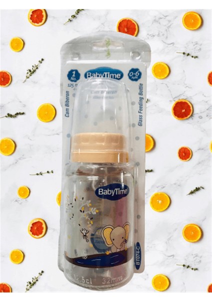 Silikon Uçlu Cam Biberon 125ML