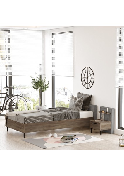 New Home Genç Odası Takımı 2'li Set Beton-Kahve Hm9-Cg modelleri