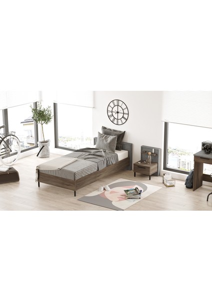 New Home Genç Odası Takımı 2'li Set Beton-Kahve Hm9-Cg fırsatları