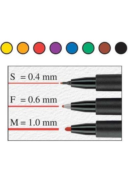 Asetat Kalemi 1.0 mm M Üç Renk Faber Castel Asetat CD Kalemi