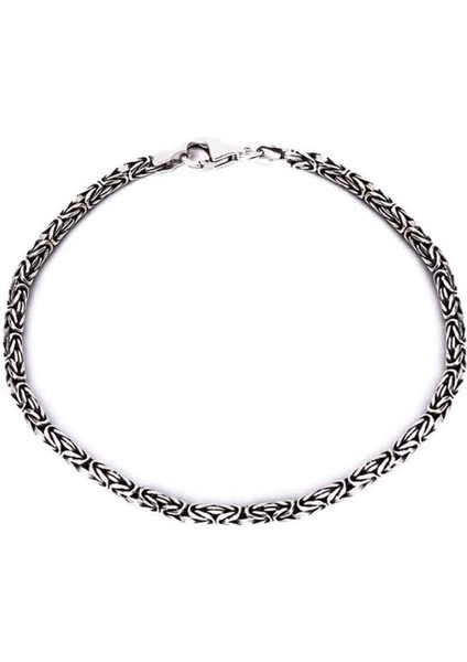 3,5mm-9,5 gr Kral Zincir Gümüş Bileklik