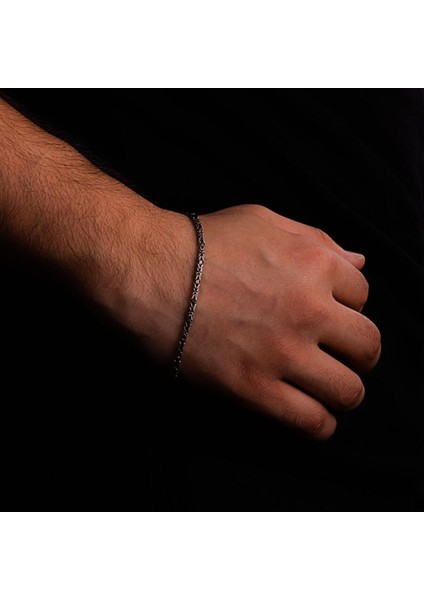 3,5mm-9,5 gr Kral Zincir Gümüş Bileklik modelleri