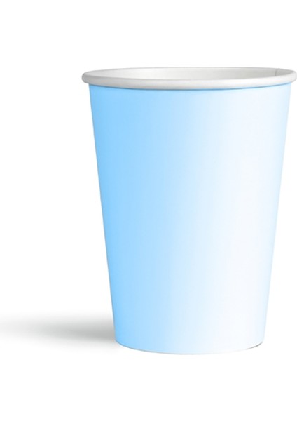 Makaron Karton Bardak, 8 Adet - Mavi modelleri