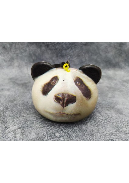 Hd Marketim 3D Hayvan Yüzlü Panda Squishy Çanta Süsü Anahtarlık