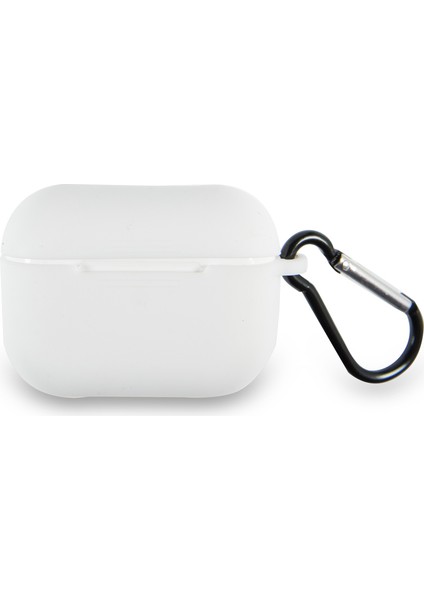 Apple Airpods Pro Renkli ve Askılı Silikon Kılıf - Beyaz