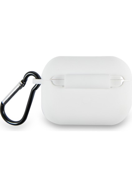 Apple Airpods Pro Renkli ve Askılı Silikon Kılıf - Beyaz