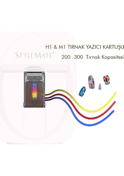Tırnak Yazıcı Naıl Art Cihazı M1 Taşınabilir indirimleri