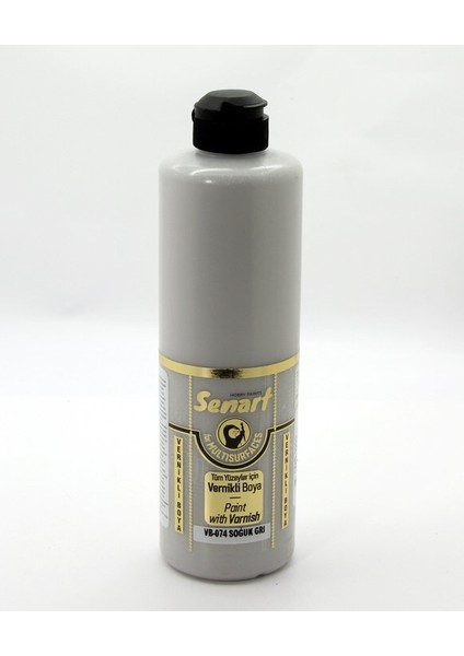 Multisurface Tüm Yüzeyler Için Vernikli Boya VB-074 Soğuk Gri 500 ml