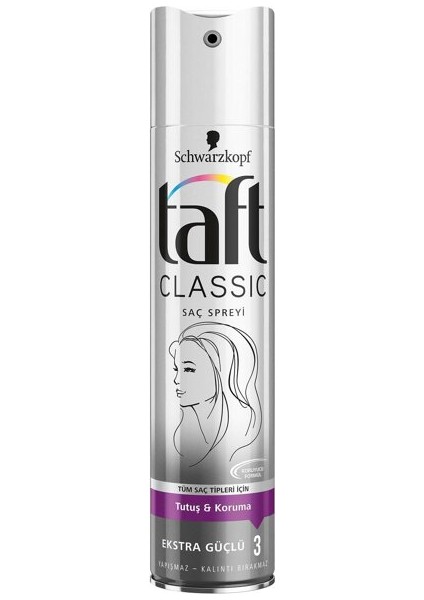 Saç Spreyi Klasik Volume 3 Ekstra Güçlü Tutuş ve Koruma 250 Ml.