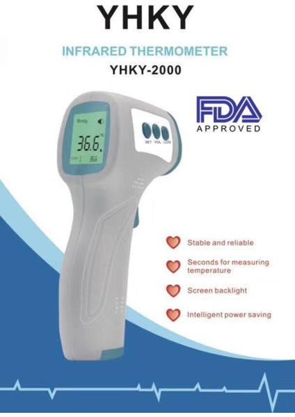 2000 Ateş Ölçer (Fda,ce,iso Sertifikalı)
