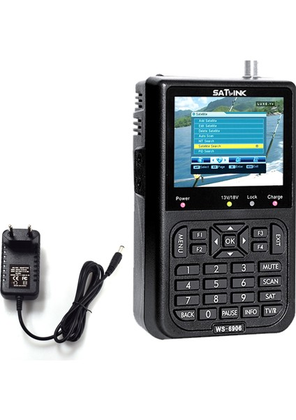Satlink Ws6906 3.5 inç LCD Ekran Dijital Uydu Sinyal Bulucu - Siyah (Yurt Dışından)