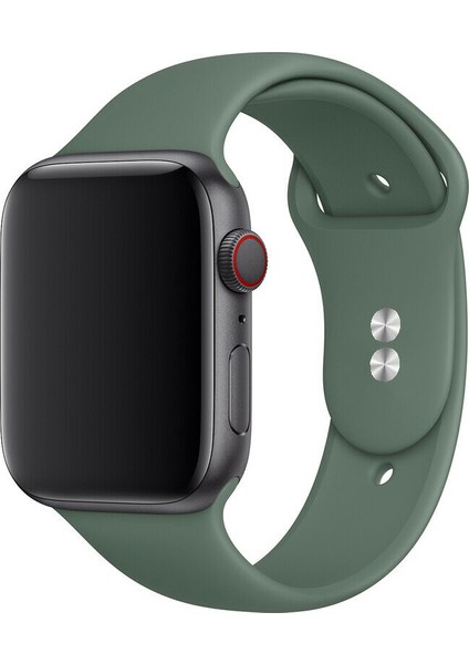 42 mm - 44 mm M/l Apple Watch 3 4 5 6 Se Uyumlu Silikon Kordon Kayış Midnight Fog