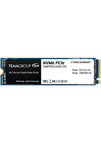 Group MP33 512 GB 1800/1500MB/S Nvme Pcıe M.2 SSD Disk - TM8FP6512G0C101