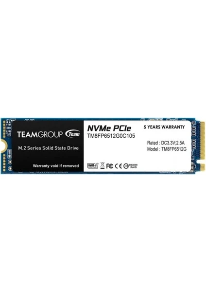 Group MP33 512 GB 1800/1500MB/S Nvme Pcıe M.2 SSD Disk - TM8FP6512G0C101