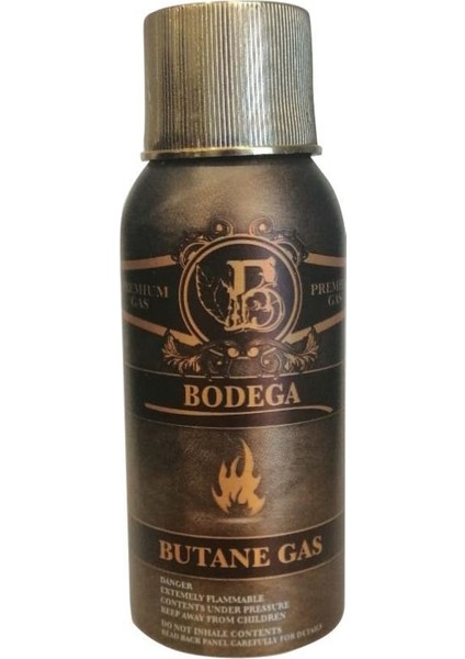 Bodega Premium Gazlı ve Pürmüzlü Çakmaklar İçin Bütan Gaz 100ml