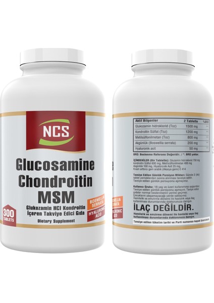 Glucosamine Chondroitin Msm Hyaluronic Acid Bosvella 300 Tablet & Nevfix Vitamin D3-K2 120 Tablet