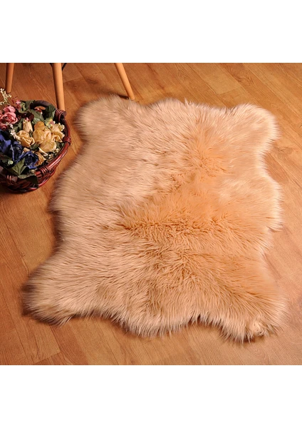 Soft Peluş Kuzu Postu Camel