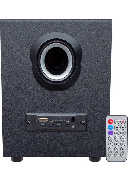 Usb-Tf-Fm-Bluetooth Destekli Uzaktan Kumandalı 2+1 Ses Sistemi MV-4966