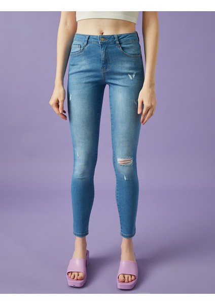 Kate Jean - Normal Bel Dar Kesim Dar Paça Pantolon modelleri