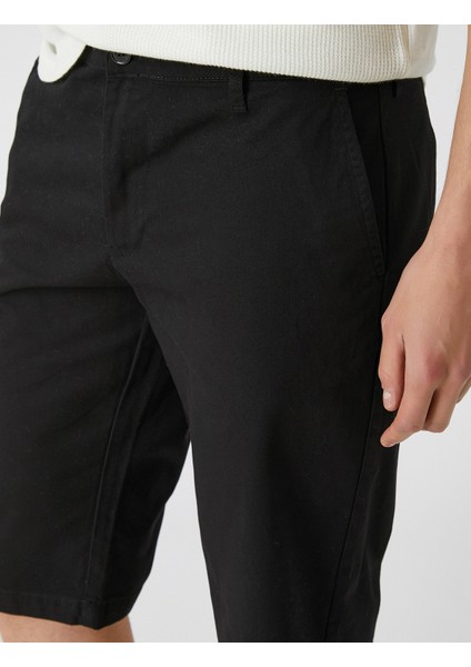 Chino Bermuda Şort Pamuklu