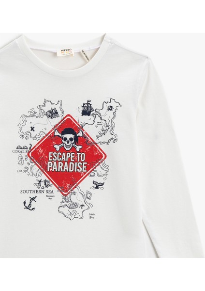 Kids Baskılı T-Shirt Uzun Kollu Pamuklu modelleri