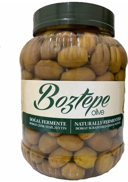 Yeşil Zeytin Domat Çizik Jumbo Boy Doğal Fermente 2000 cc