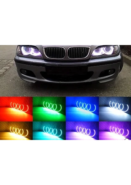 Bmw E46 Multi Color 16 Renk Angel Eyes   Halka Seti 4 Adet