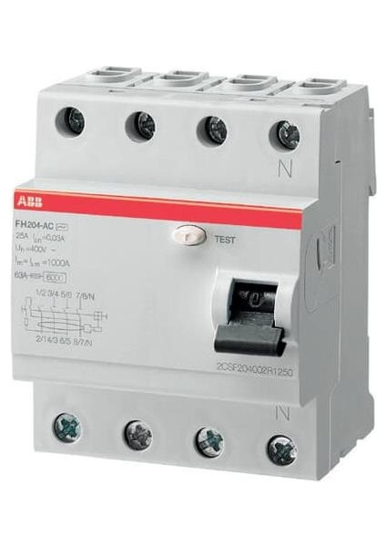 Fh204 Ac-25/0.03 4X25A 30Ma Kaçak Akım Rölesi