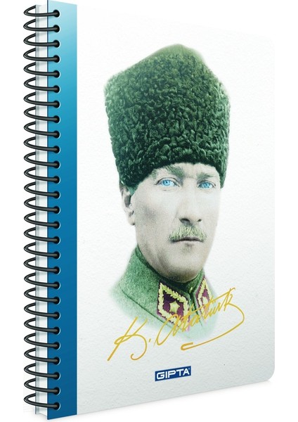 Atatürk Spiralli Pp Plastik Kapak 80 Yaprak A4 Defter Seti Kareli 4'lü