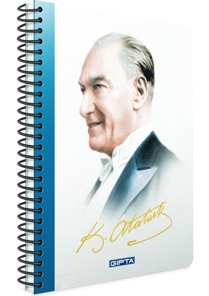 Atatürk Spiralli Pp Plastik Kapak 80 Yaprak A4 Defter Seti Kareli 4'lü