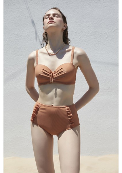 Kahverengi Lina Lotus Bikini Üstü fiyatları