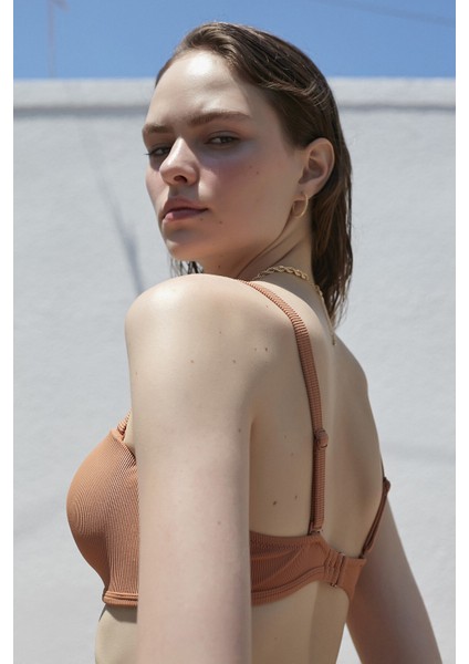 Kahverengi Lina Lotus Bikini Üstü fırsatları