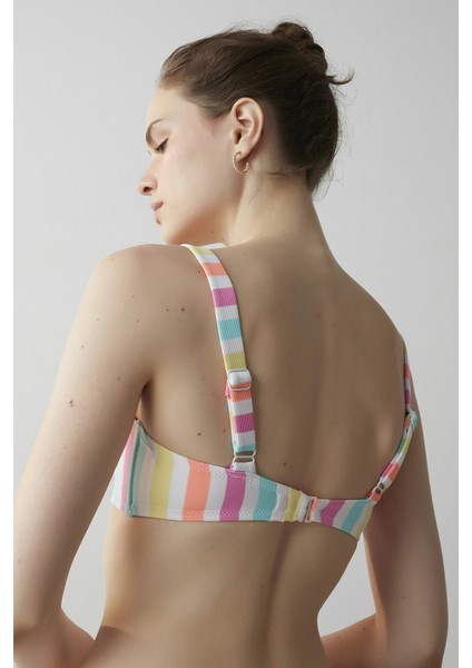 Çok Renkli Macaron Half Band Bikini Üstü modelleri