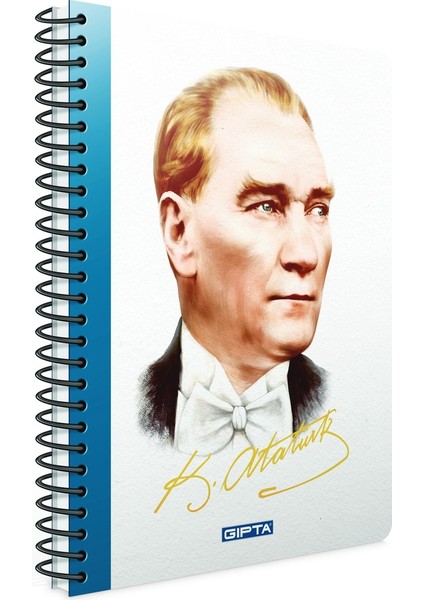 Atatürk Spiralli Pp Plastik Kapak 80 Yaprak A4 Defter Seti Kareli 4'lü