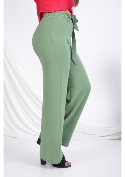 Bayan Beli Lastikli Bol Paça Yazlık Pantolon modelleri