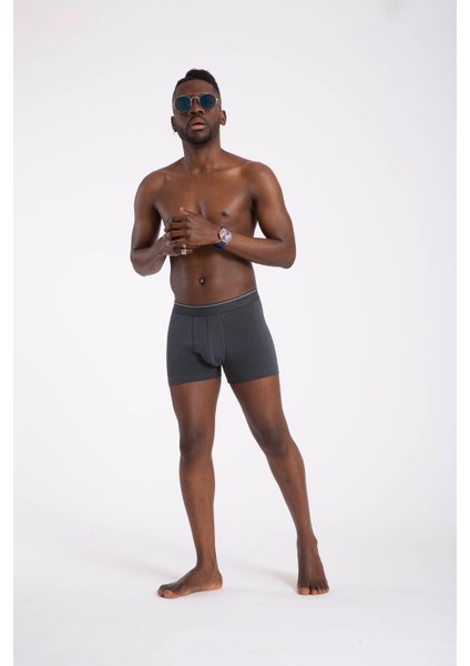 Erkek Pamuklu Şort Boxer 3lü Paket Blackspade 9670