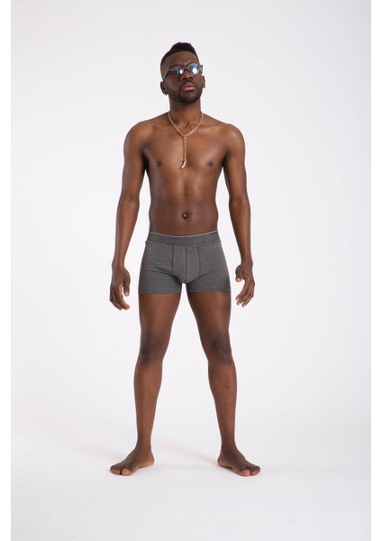 Erkek Pamuklu Şort Boxer 3lü Paket Blackspade 9670