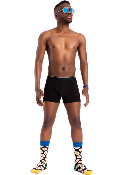 Erkek Pamuklu Şort Boxer 3lü Paket Blackspade 9670